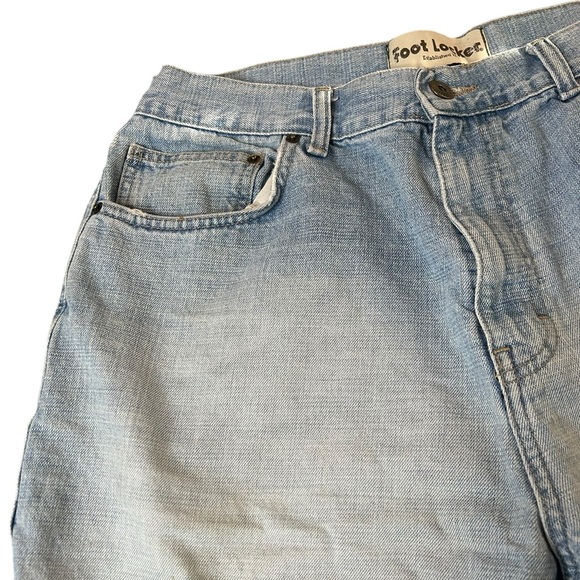 Vintage Y2k Footlocker Shorts Mens‎ 36 Blue Denim Baggy Hip Hop Streetwear Jorts - Picture 2 of 4